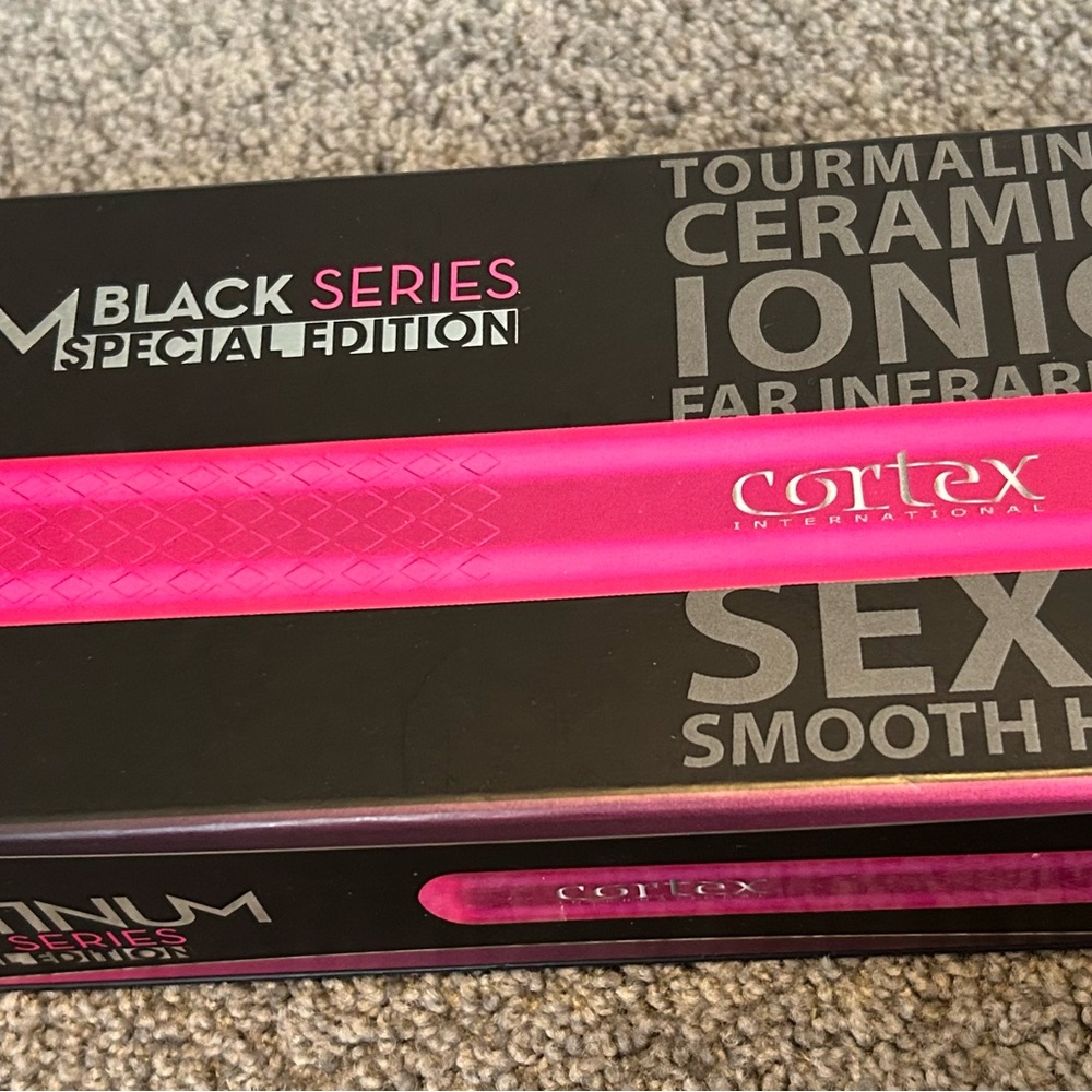 Cortex Platinum Black Series Special Edition Metallic Pink Hair Straightener